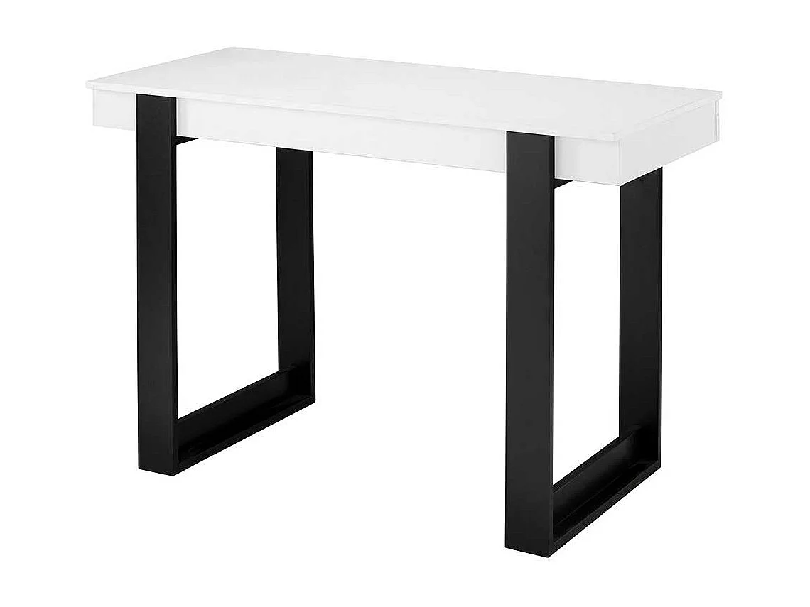 Moderner Design Schreibtisch 110 cm breit Bügelgestell