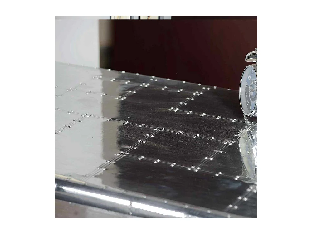 Bürotisch in Silber modern