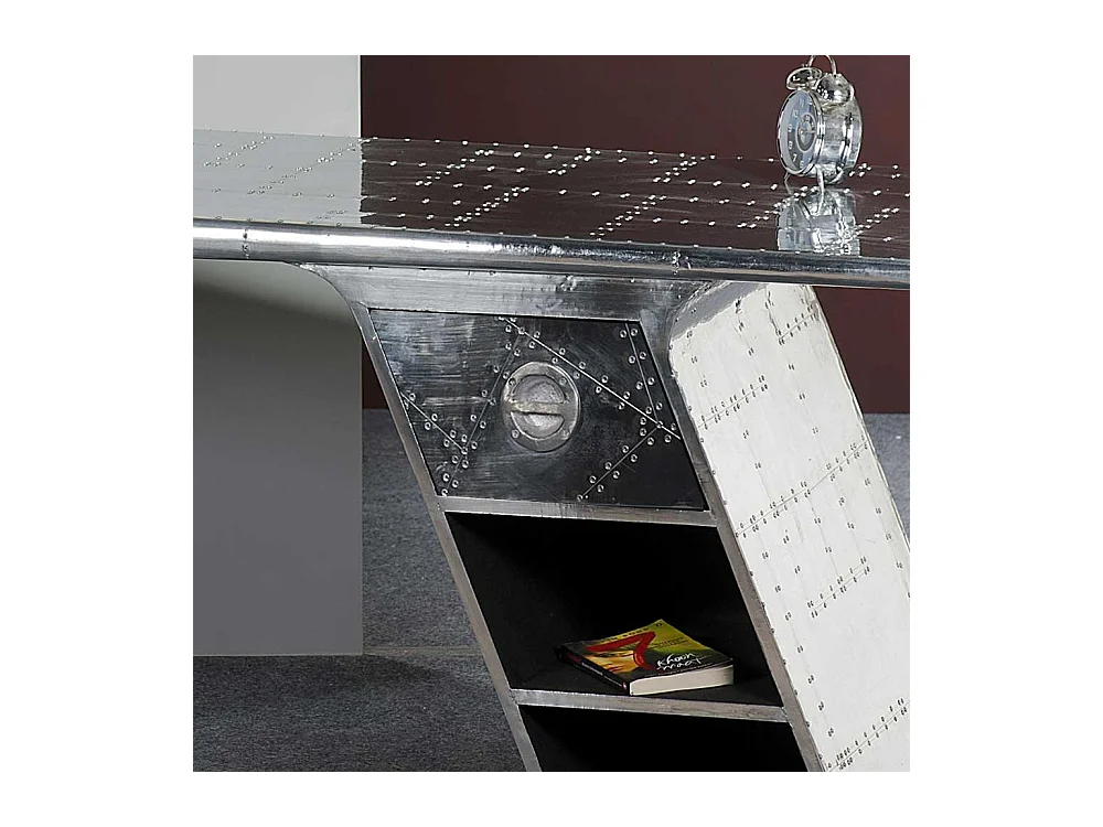 Bürotisch in Silber modern