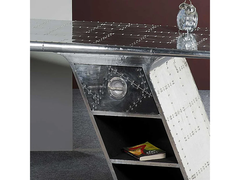 Bürotisch in Silber modern