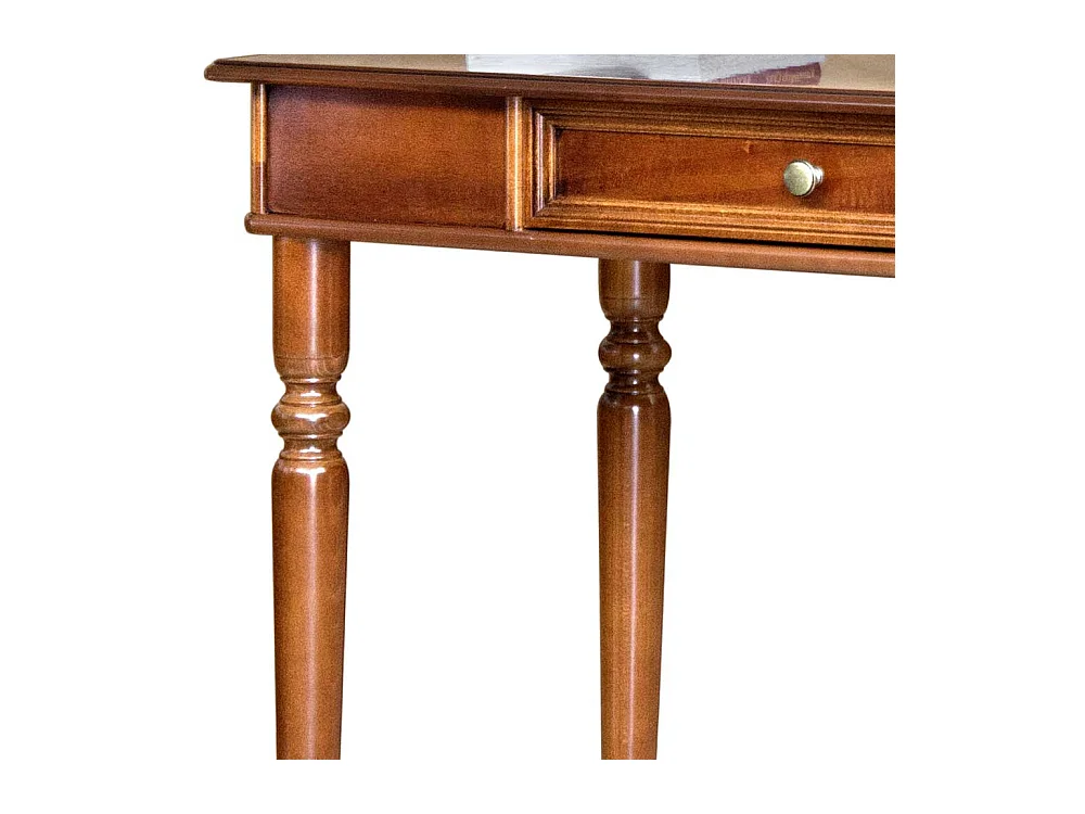 Schreibtisch mit Schublade in Nussbaumfarben klassischen Stil