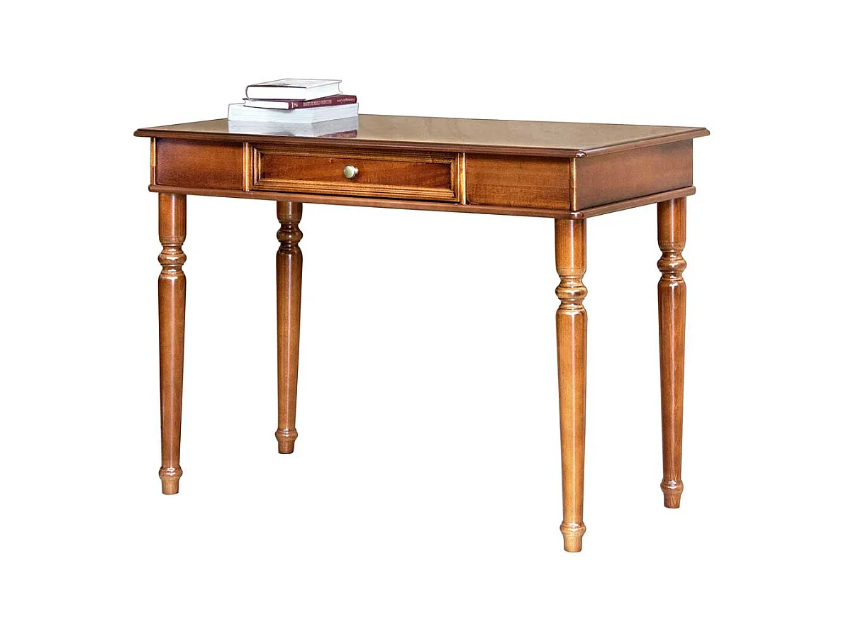 Schreibtisch mit Schublade in Nussbaumfarben klassischen Stil
