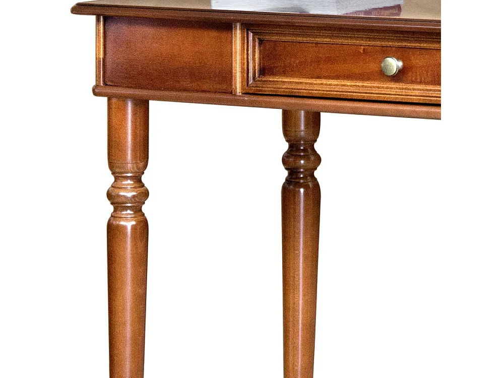 Schreibtisch mit Schublade in Nussbaumfarben klassischen Stil