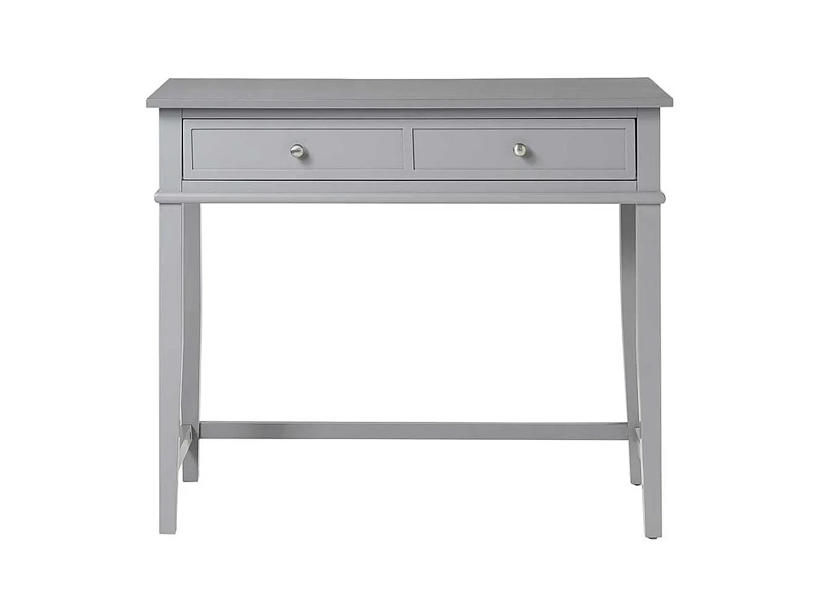 Home Office Tisch in Grau lackiert einer Schublade