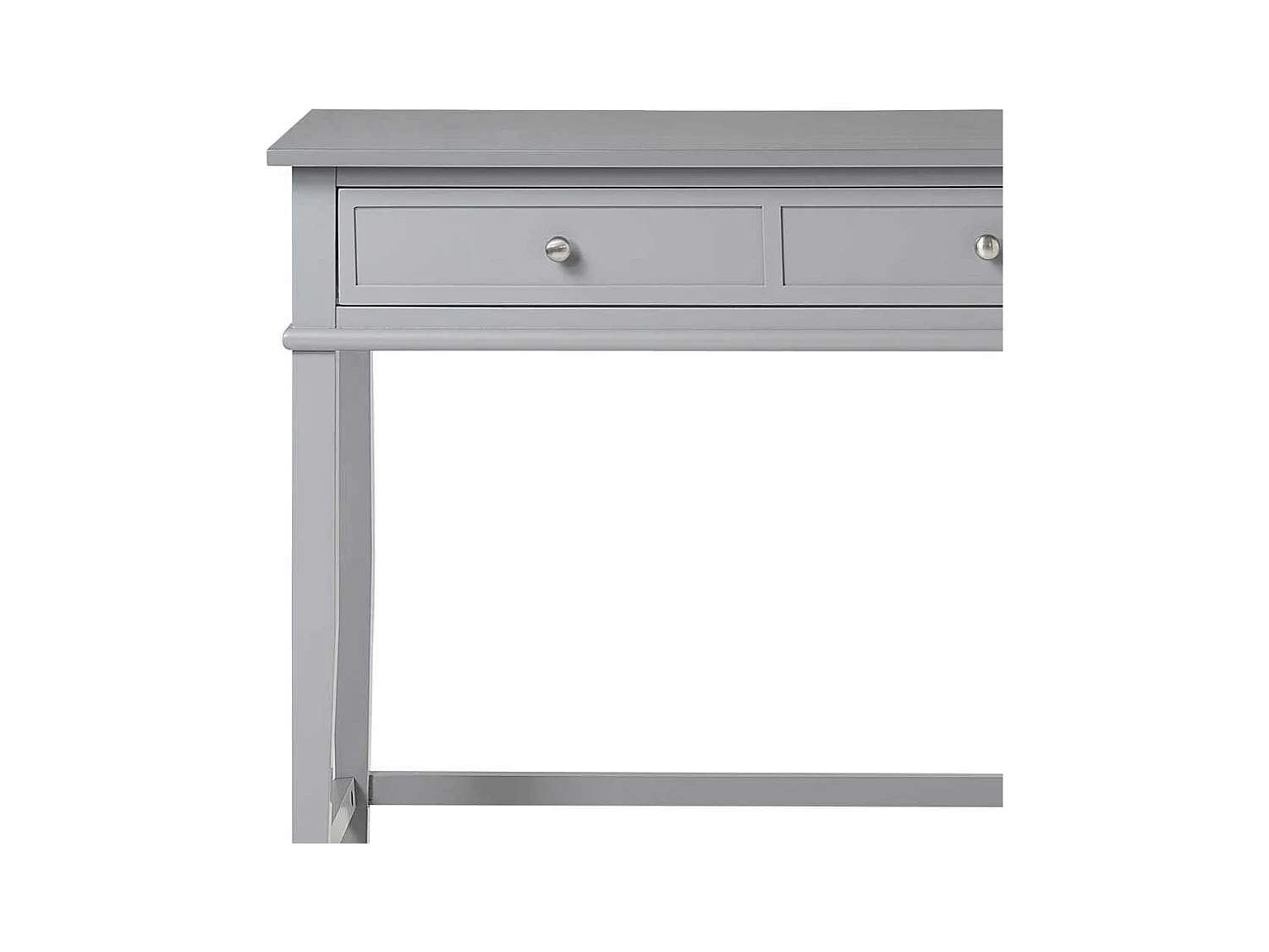 Home Office Tisch in Grau lackiert einer Schublade