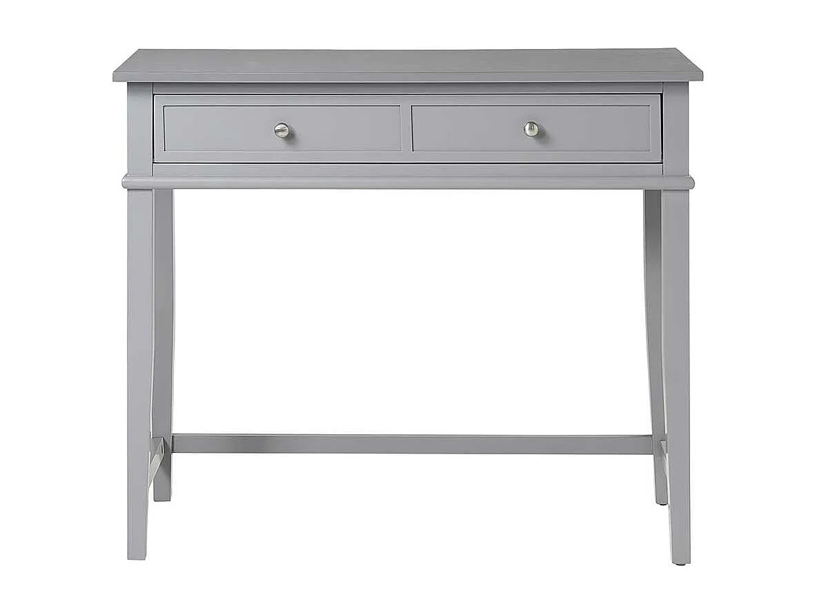 Home Office Tisch in Grau lackiert einer Schublade