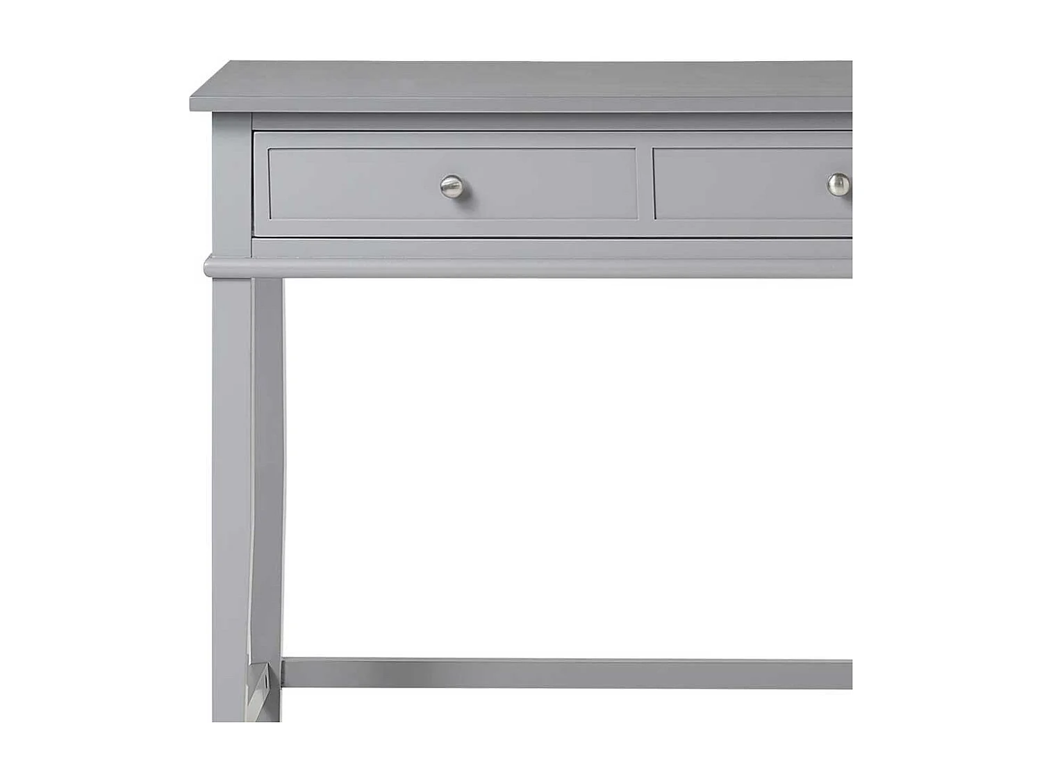 Home Office Tisch in Grau lackiert einer Schublade