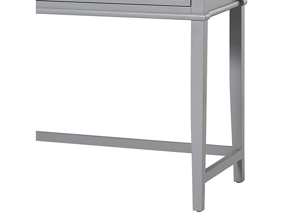 Home Office Tisch in Grau lackiert einer Schublade