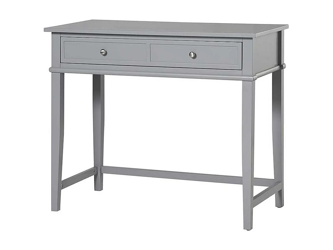 Home Office Tisch in Grau lackiert einer Schublade