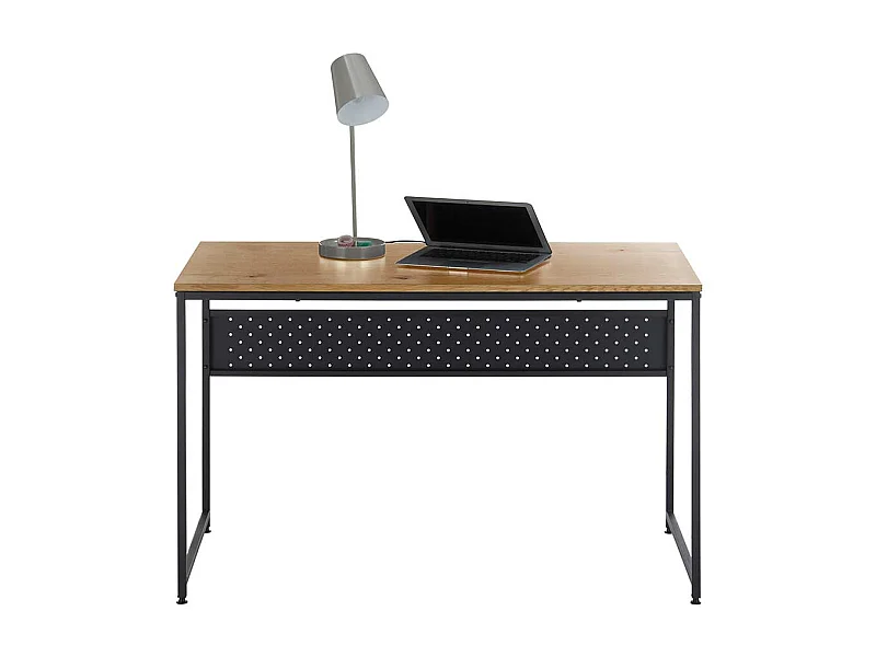 Bürotisch im Industry und Loft Stil Metall Bügelgestell