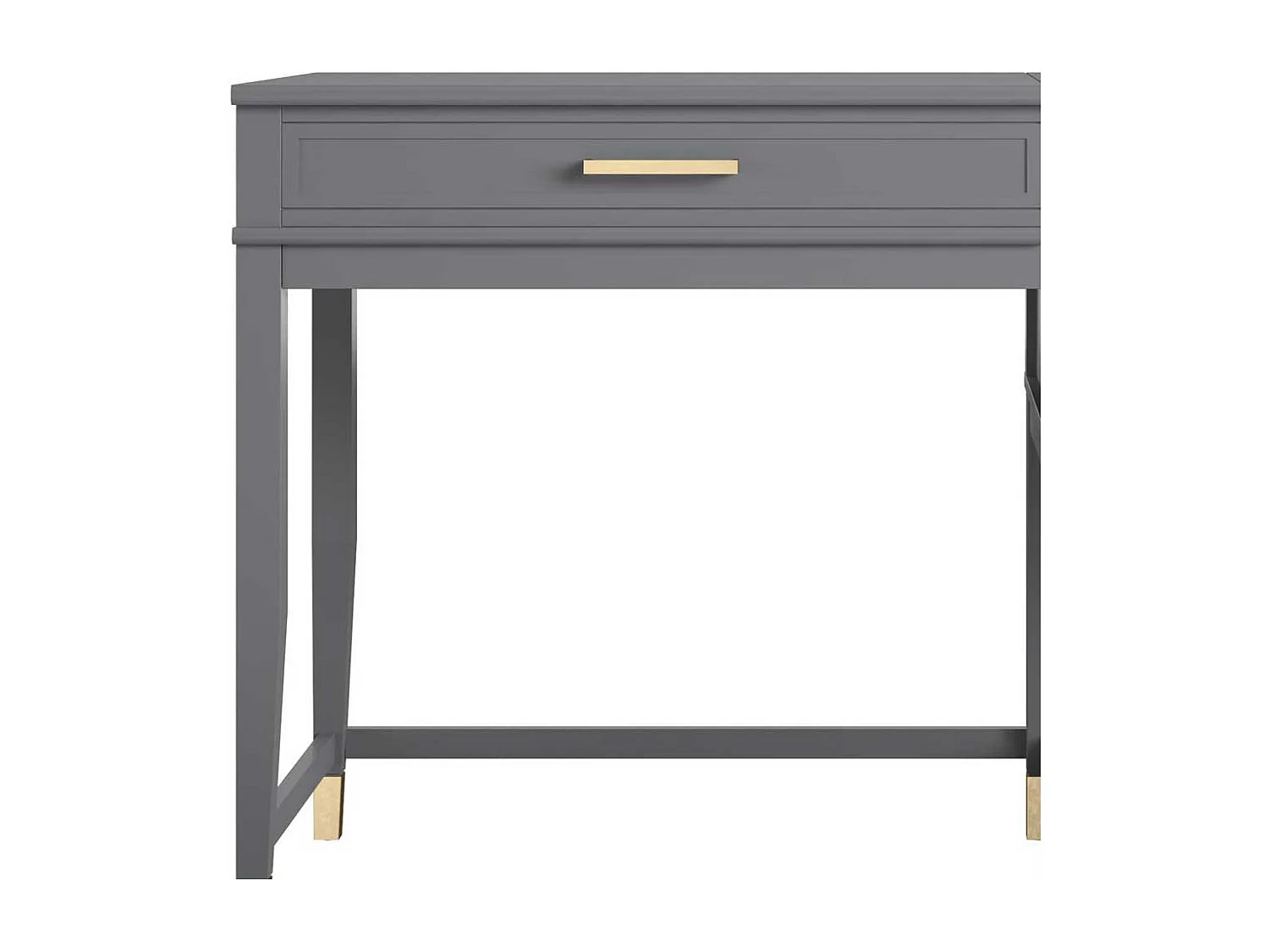 Home Office Schreibtisch Dunkelgrau im Landhausstil hochklappbare Tischplatte