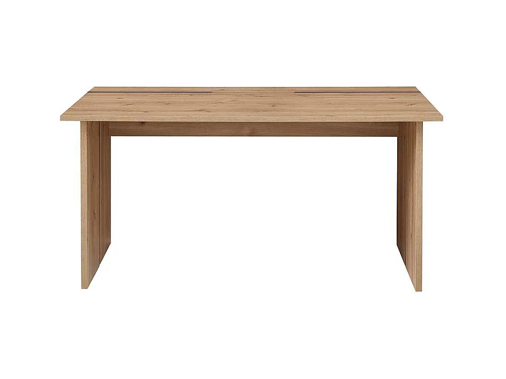 Schreibtisch in Wildeichefarben rechteckiger Tischplatte