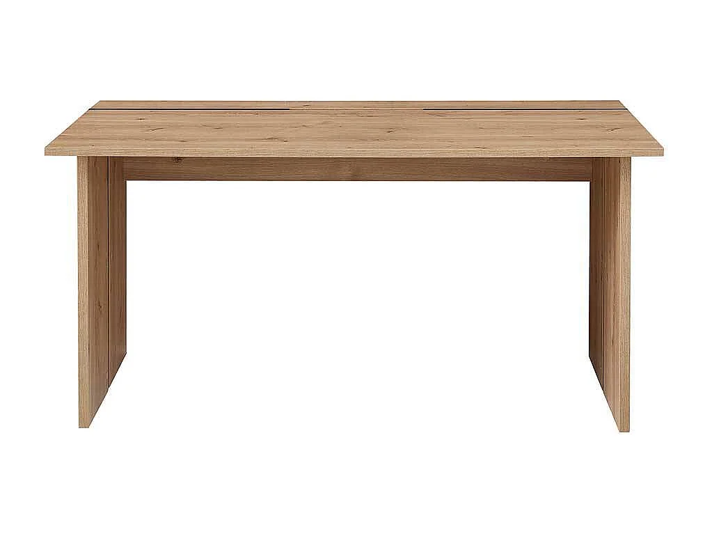 Schreibtisch in Wildeichefarben rechteckiger Tischplatte