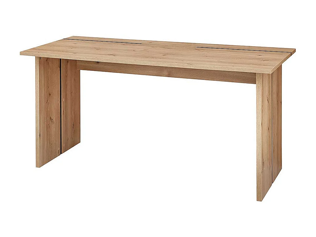 Schreibtisch in Wildeichefarben rechteckiger Tischplatte