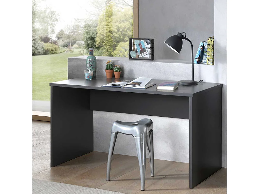 Schüler Schreibtisch in Anthrazit 140 cm breit