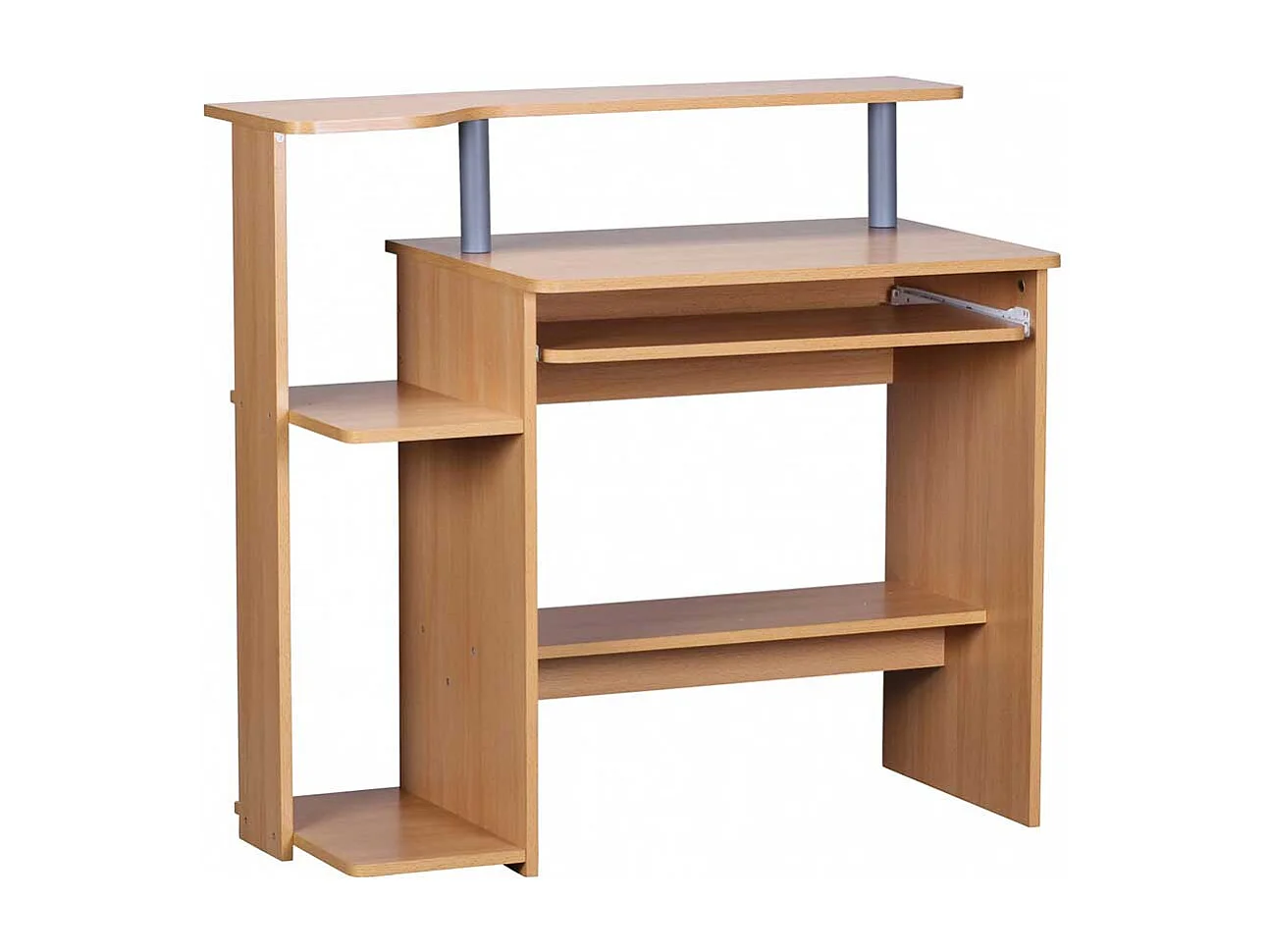 Büroschreibtisch mit Bildschirmaufsatz Tastaturauszug