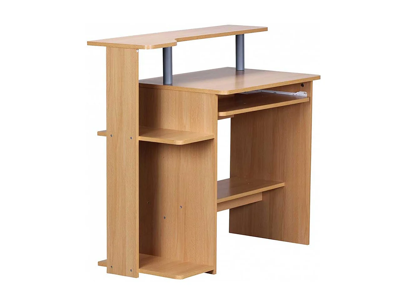 Büroschreibtisch mit Bildschirmaufsatz Tastaturauszug