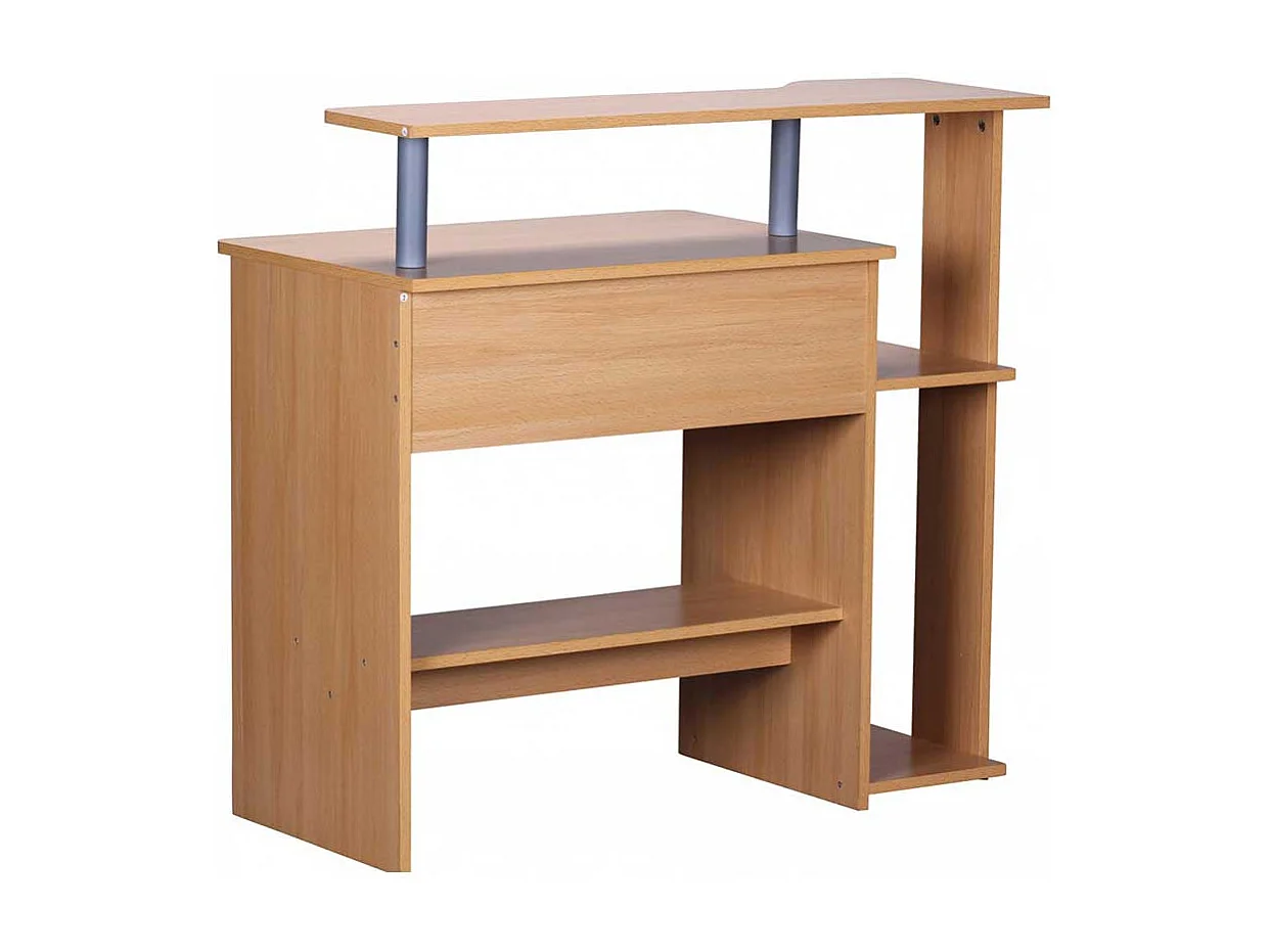 Büroschreibtisch mit Bildschirmaufsatz Tastaturauszug