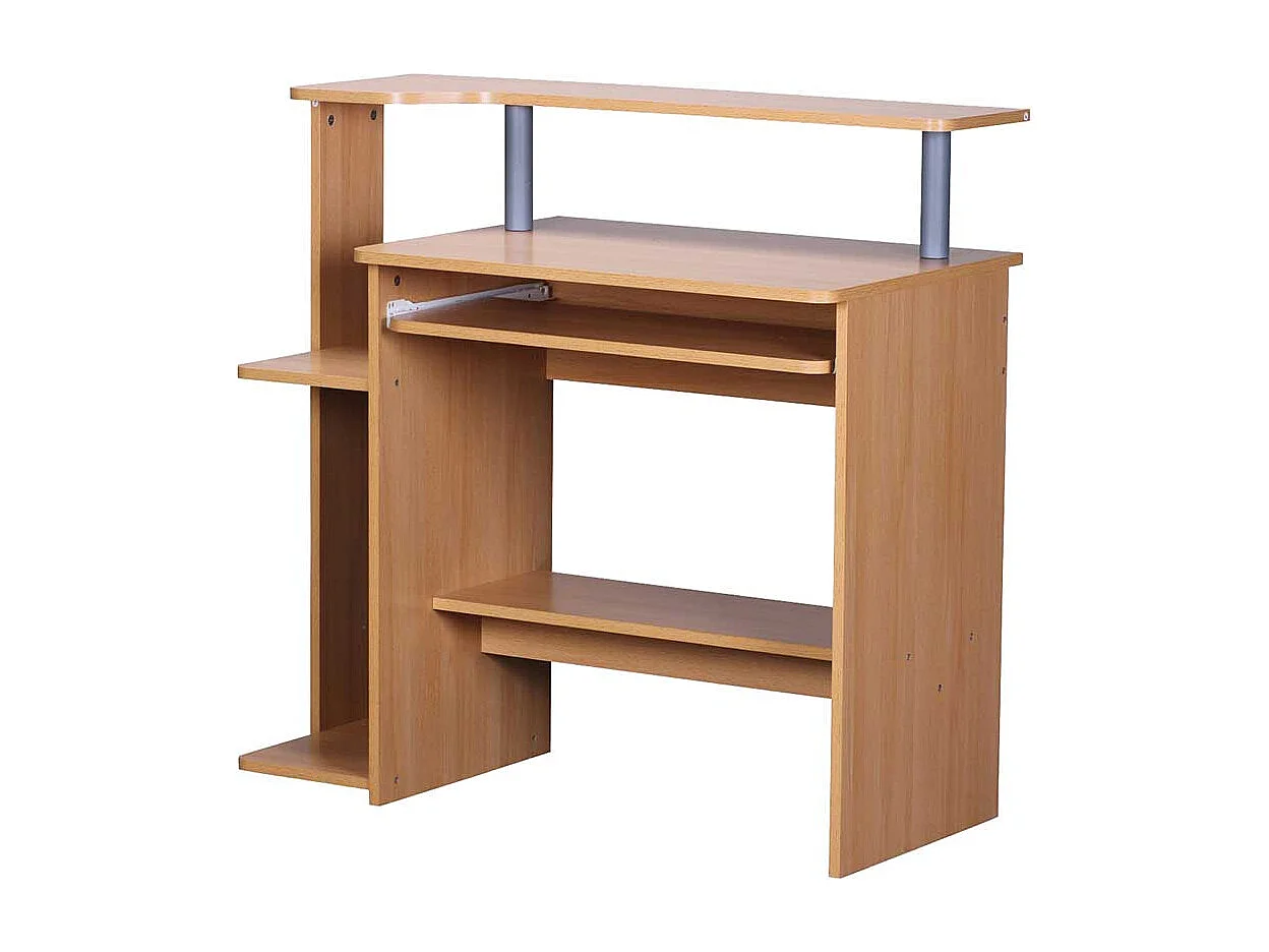 Büroschreibtisch mit Bildschirmaufsatz Tastaturauszug