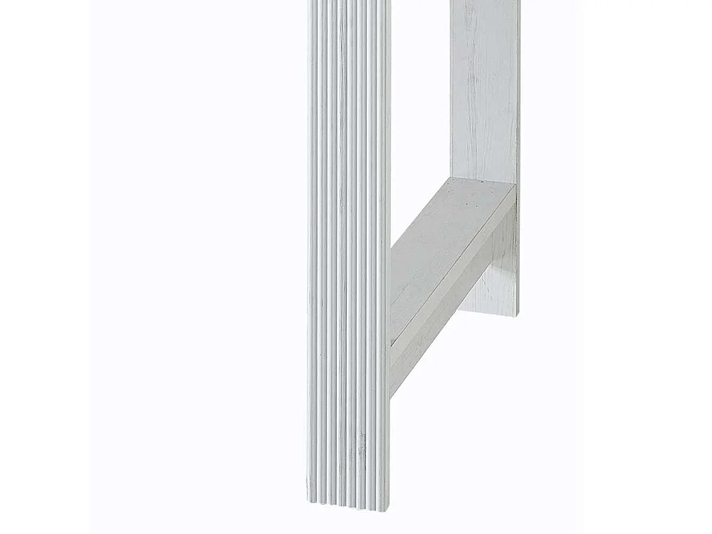 Landhaus Bürotisch mit Rollcontainer Eichefarben & Weiß (zweiteilig)