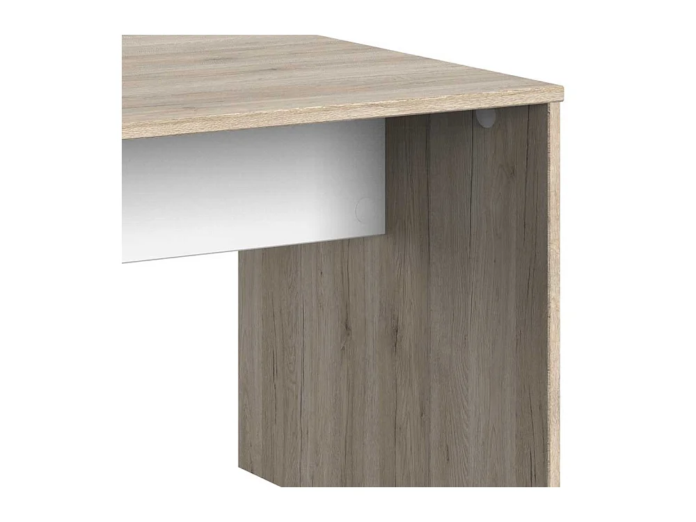 Schreibtisch 140 cm breit in Eiche San Remo und Weiß Made in Germany