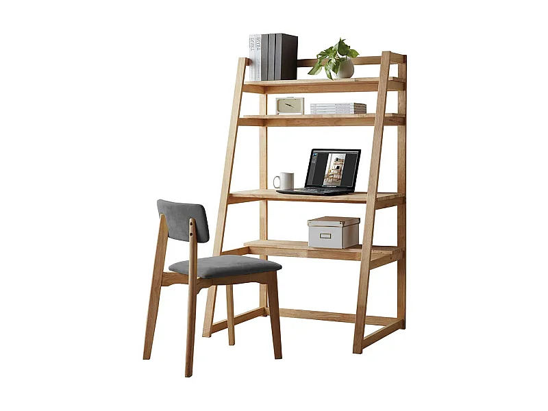 Design Schreibtisch aus Massivholz Druckerablage (zweiteilig)