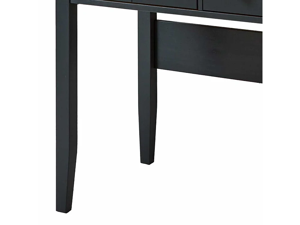 Schminktisch mit Schubladen im Landhausstil Kieferfarben und Schwarz