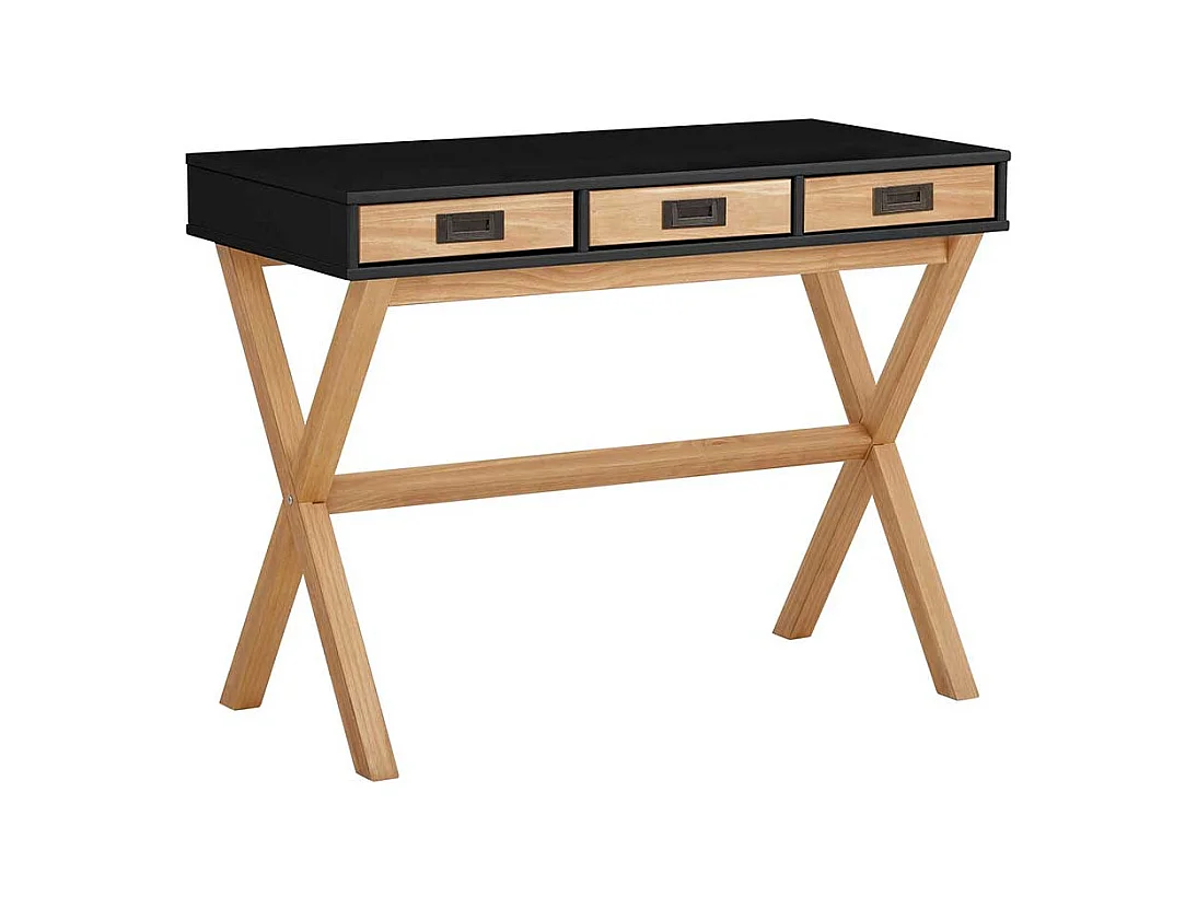 Home Office Schreibtisch modern mit drei Schubladen 100 cm breit