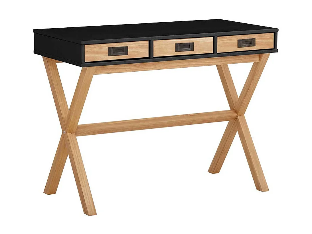 Home Office Schreibtisch modern mit drei Schubladen 100 cm breit