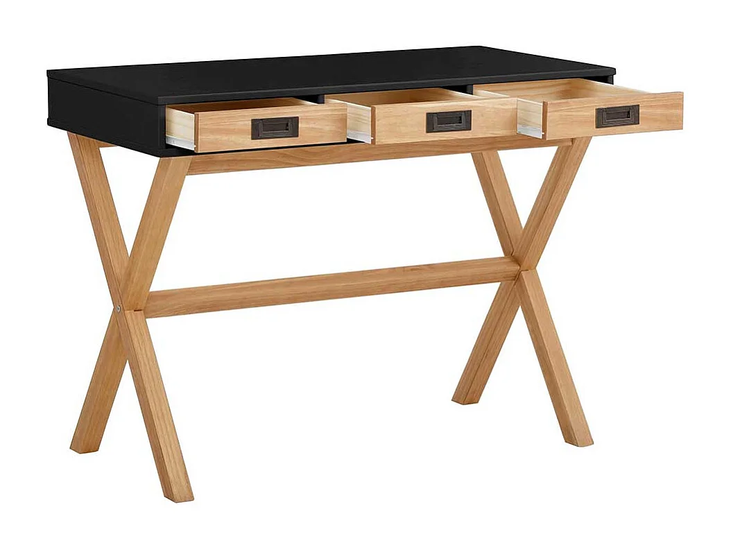 Home Office Schreibtisch modern mit drei Schubladen 100 cm breit