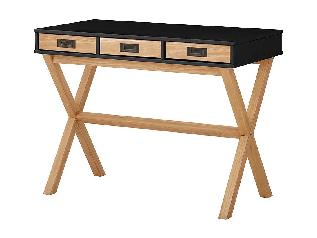 Home Office Schreibtisch modern mit drei Schubladen 100 cm breit