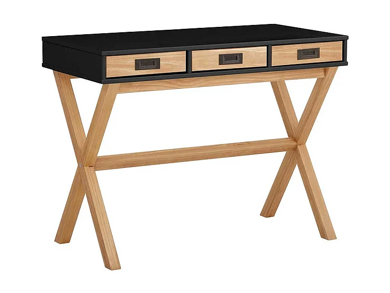 Home Office Schreibtisch modern mit drei Schubladen 100 cm breit