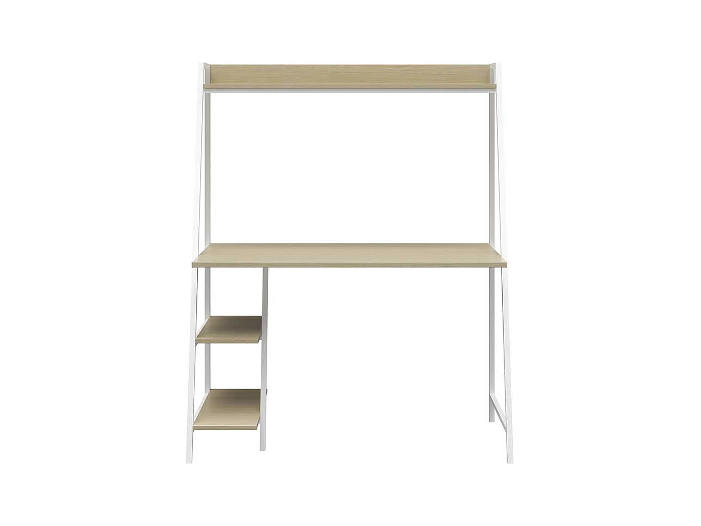 Homeoffice Arbeitsplatz mit Seitenregalen Skandi Design