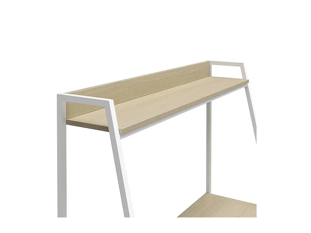 Homeoffice Arbeitsplatz mit Seitenregalen Skandi Design