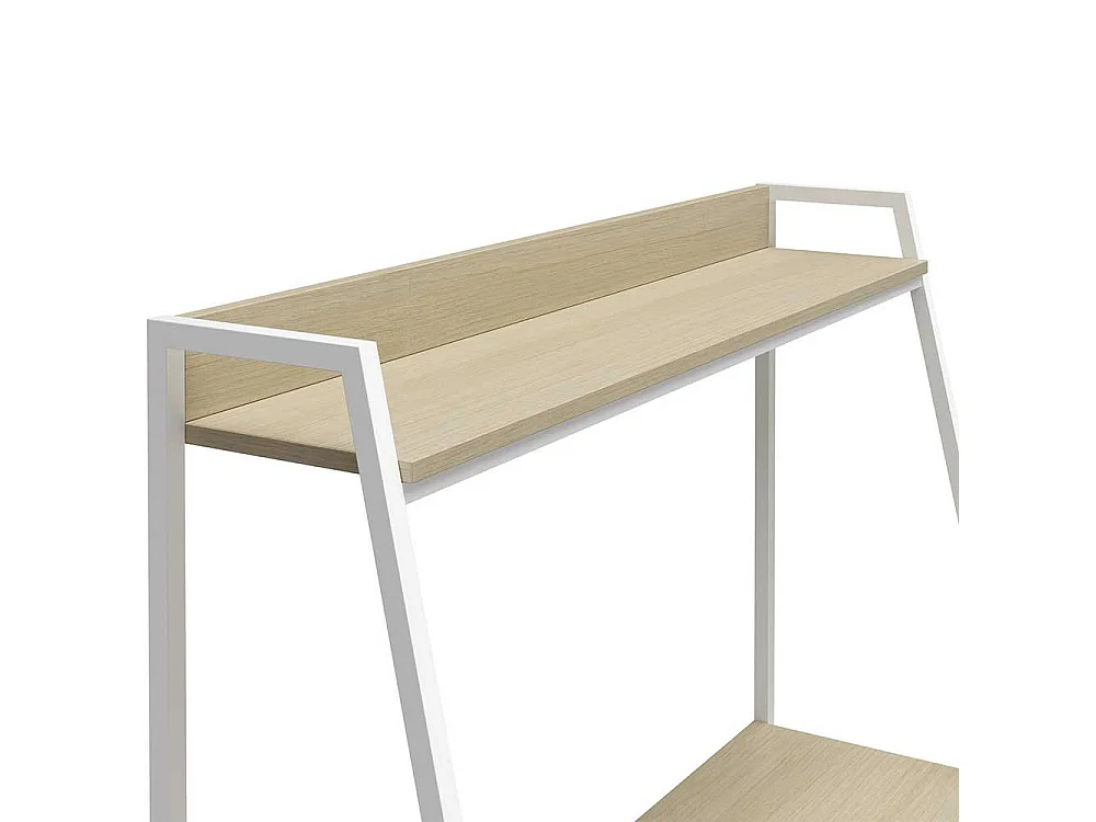 Homeoffice Arbeitsplatz mit Seitenregalen Skandi Design