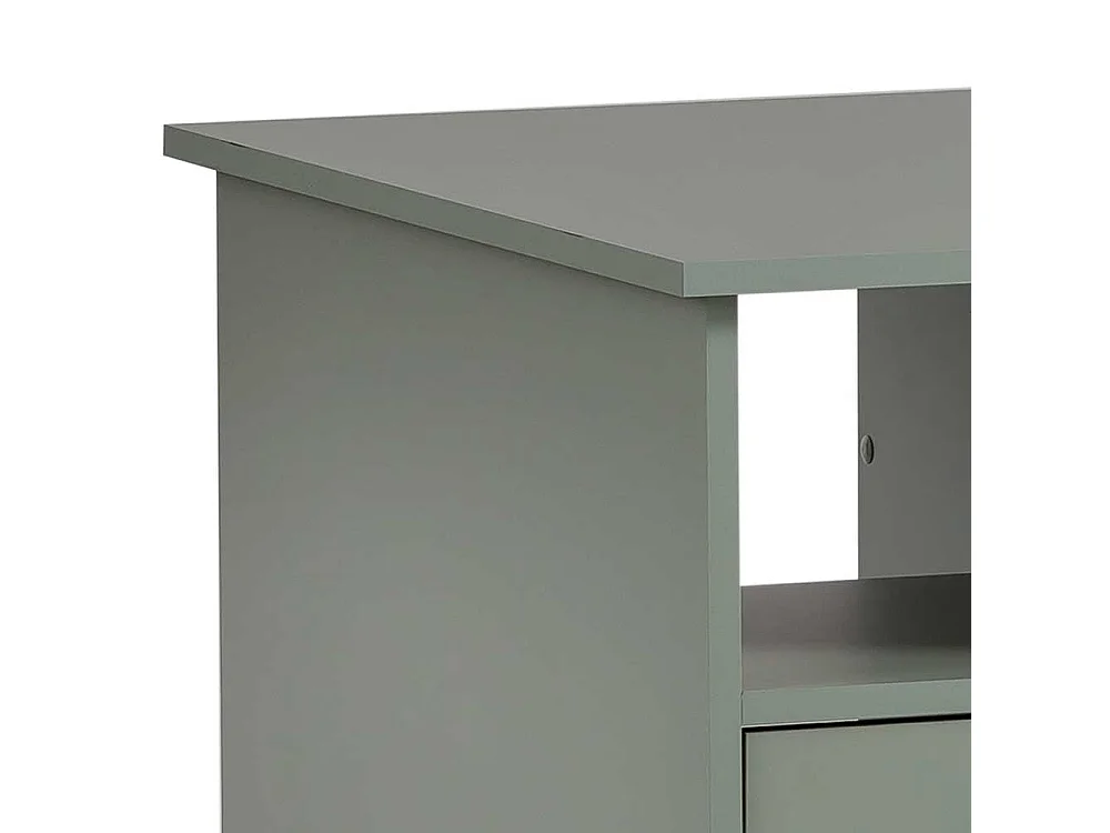 Schreibtisch Bürotisch mit drei Schubladen und Metallgriffen