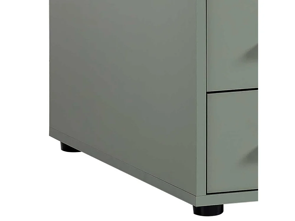 Schreibtisch Bürotisch mit drei Schubladen und Metallgriffen