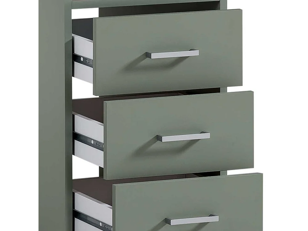 Schreibtisch Bürotisch mit drei Schubladen und Metallgriffen