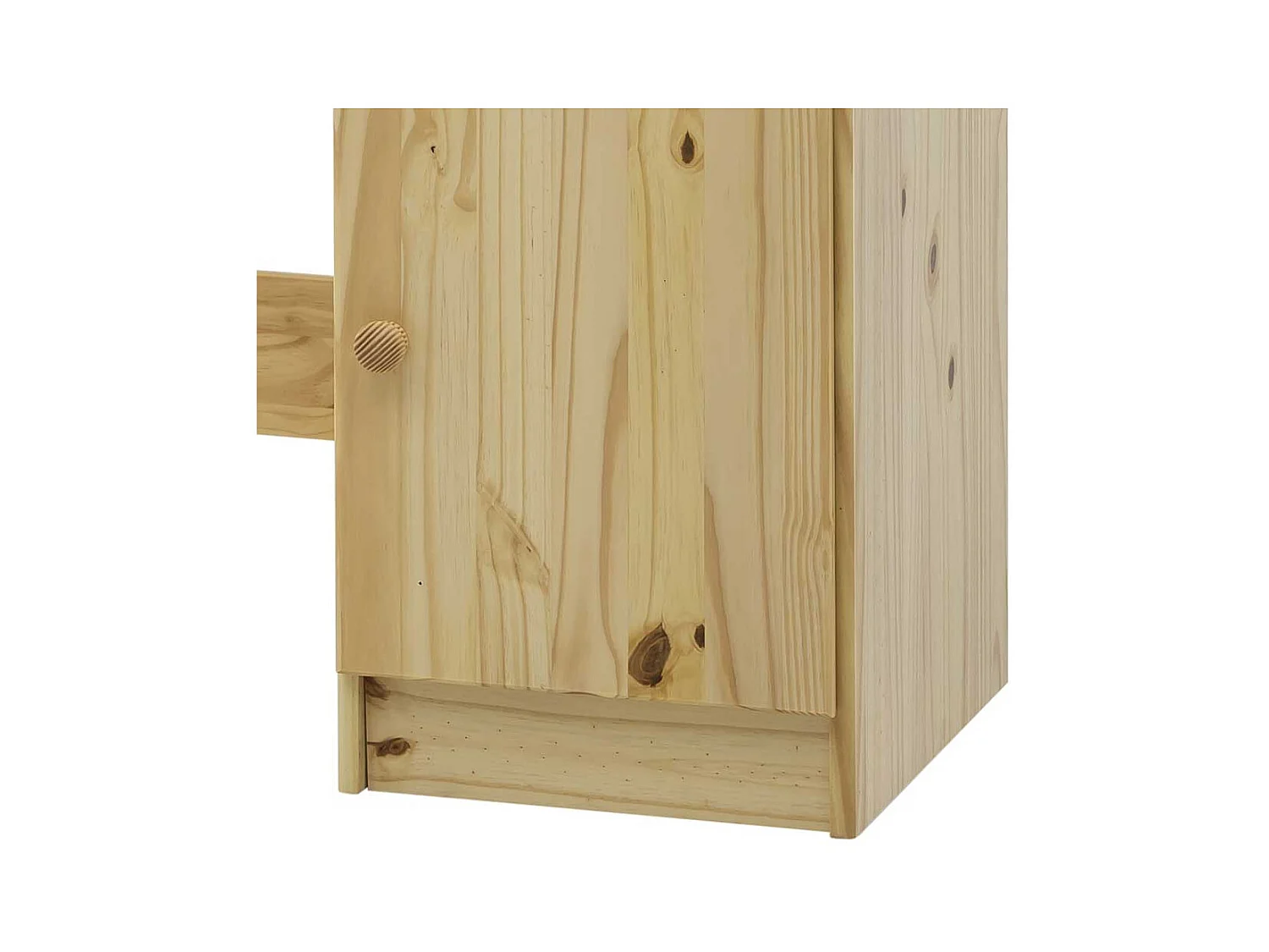 Kiefer Schreibtisch massiv lackiert drei Schubladen