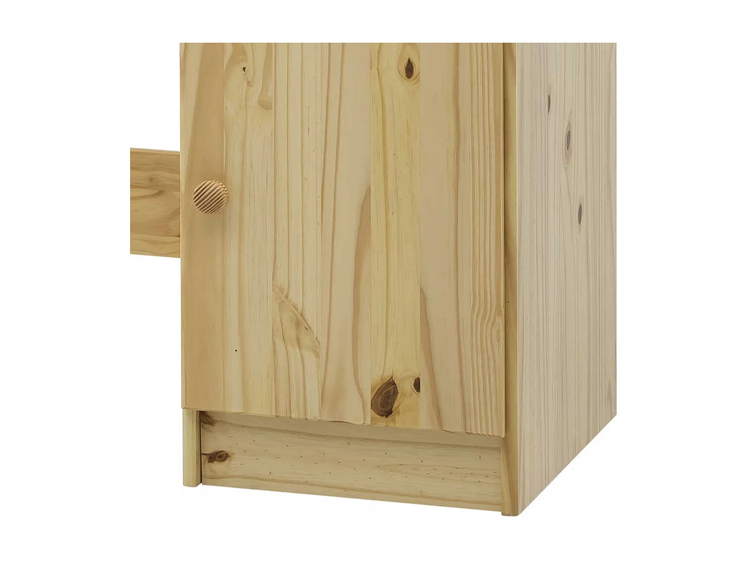 Kiefer Schreibtisch massiv lackiert drei Schubladen