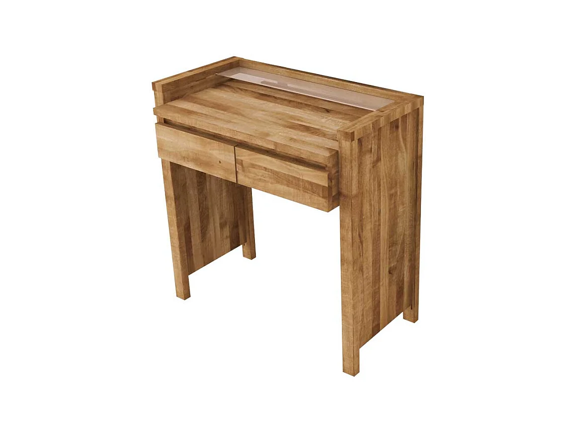 Massivholz Schreibtisch aus Wildeiche massiv geölt 85 cm