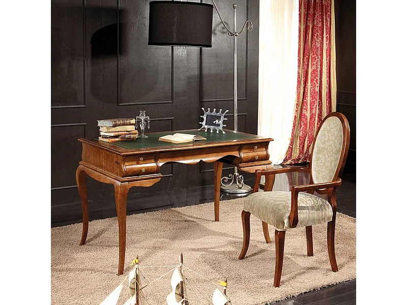 Designschreibtisch im italienischen Stil Nussbaumfarben