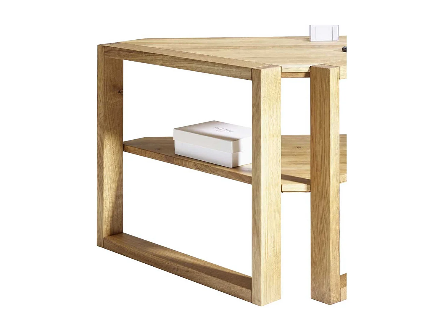 Eckbürotisch aus Wildeiche Massivholz geölt