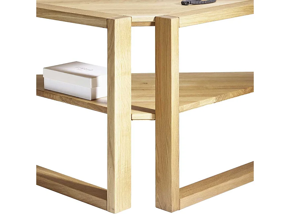 Eckbürotisch aus Wildeiche Massivholz geölt