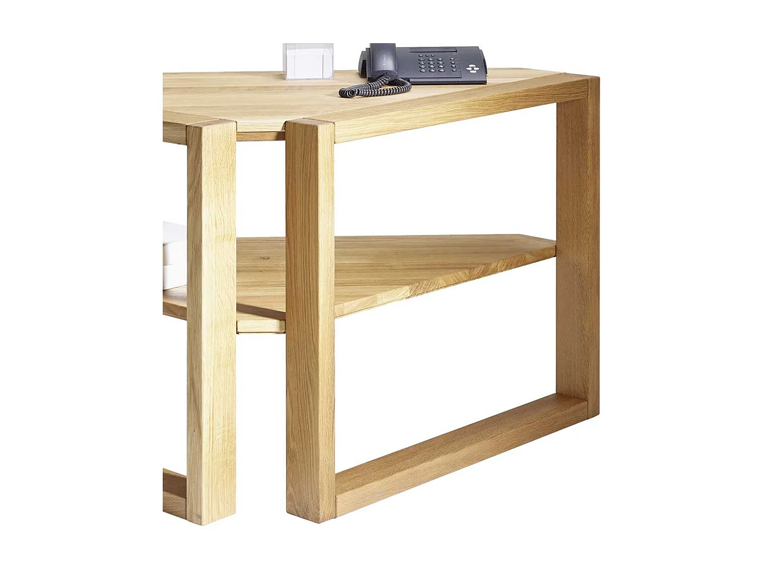 Eckbürotisch aus Wildeiche Massivholz geölt