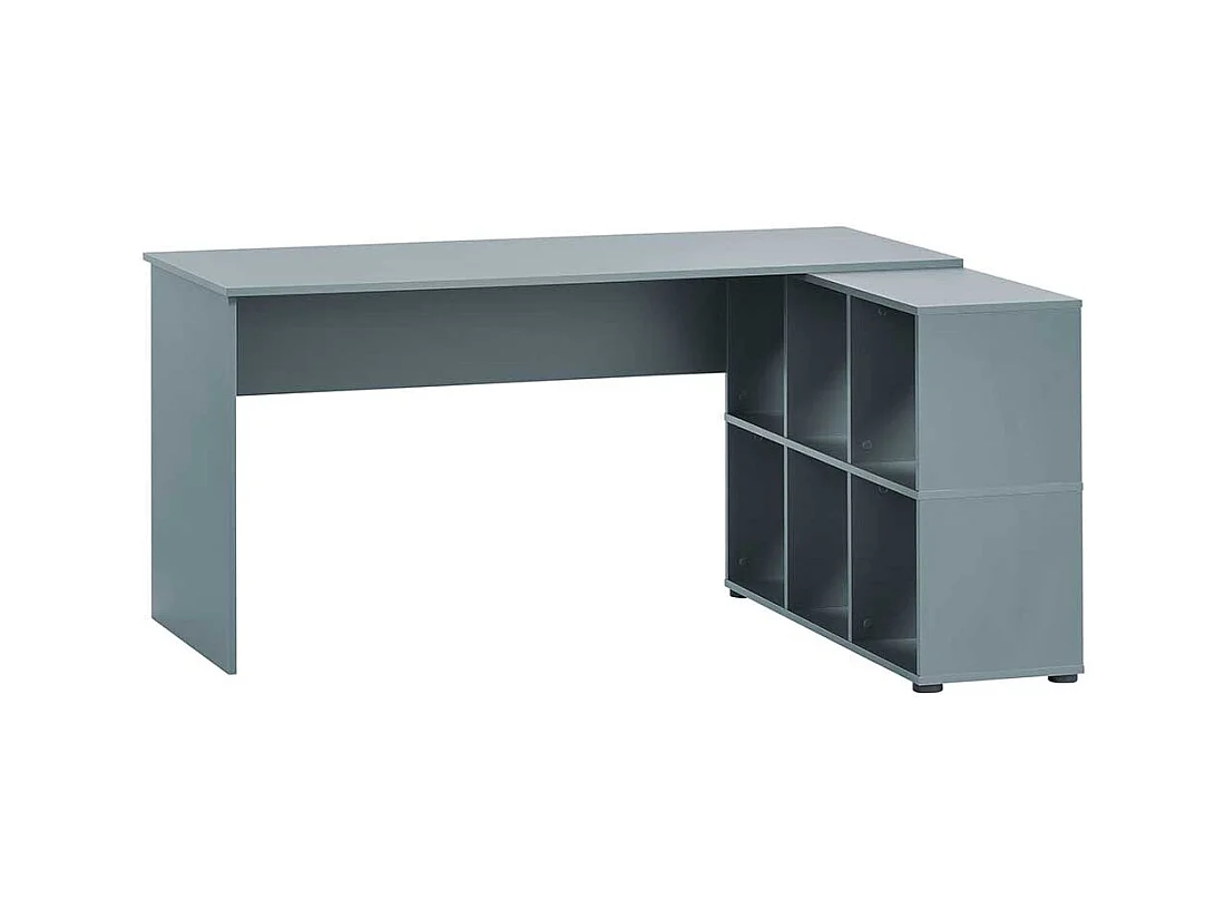 Moderner Schreibtisch Petrol Made in Germany Seitenregalen