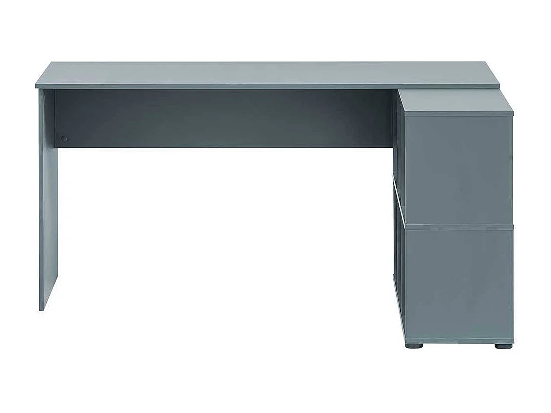 Moderner Schreibtisch Petrol Made in Germany Seitenregalen