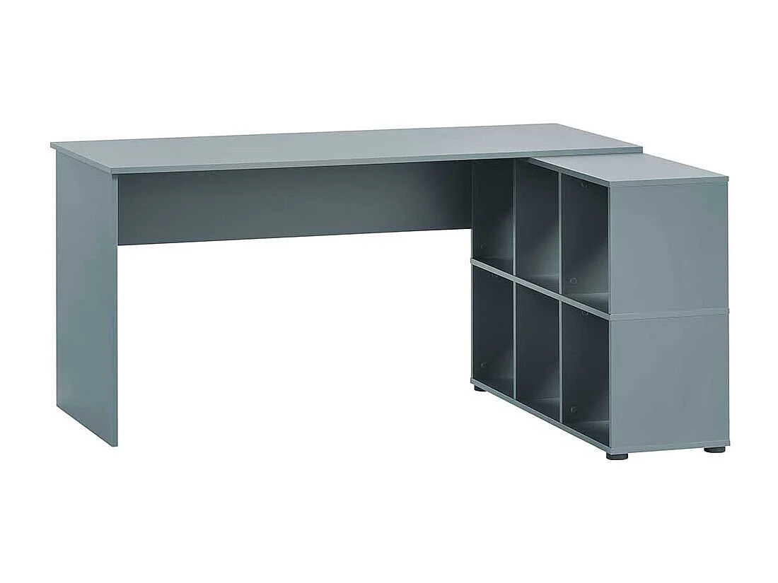 Moderner Schreibtisch Petrol Made in Germany Seitenregalen