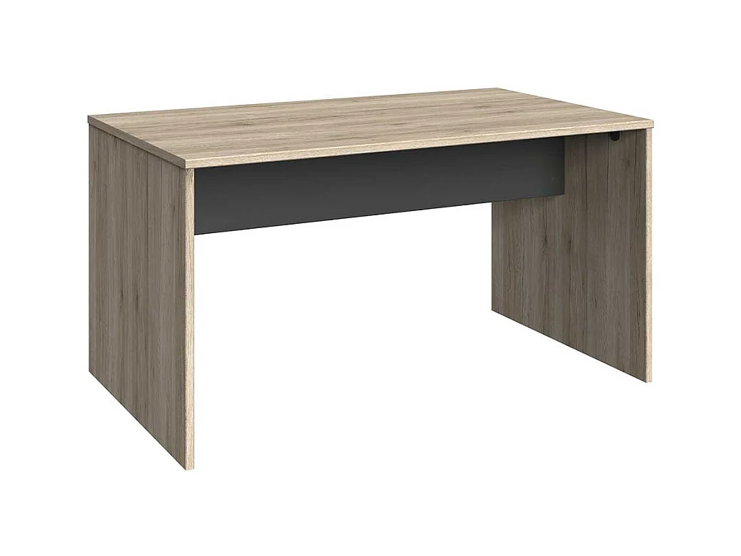 Edv Tisch in Eiche San Remo Dunkelgrau