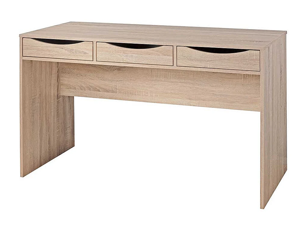 Schuelerschreibtisch in Sonoma-Eiche Holzoptik drei Schubladen